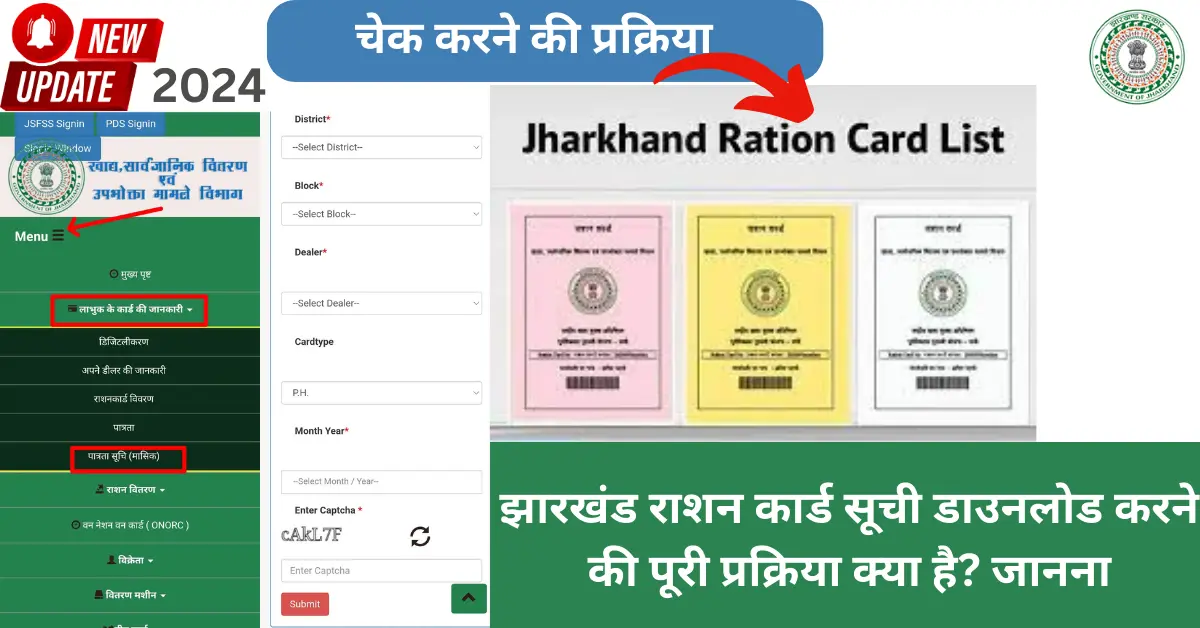 Jharkhand Ration Card List Check Online Update 2024