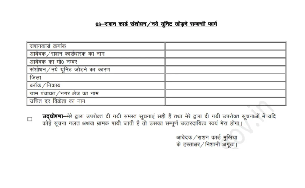 Add Name In Ration Card